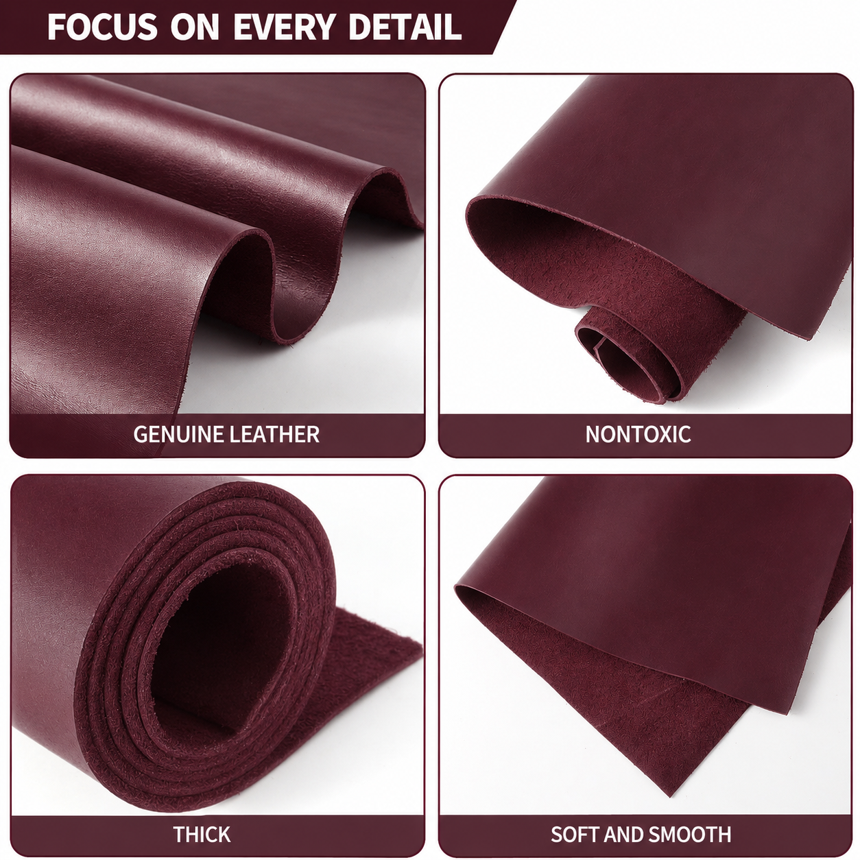 Matte Leather Sheets for Crafts