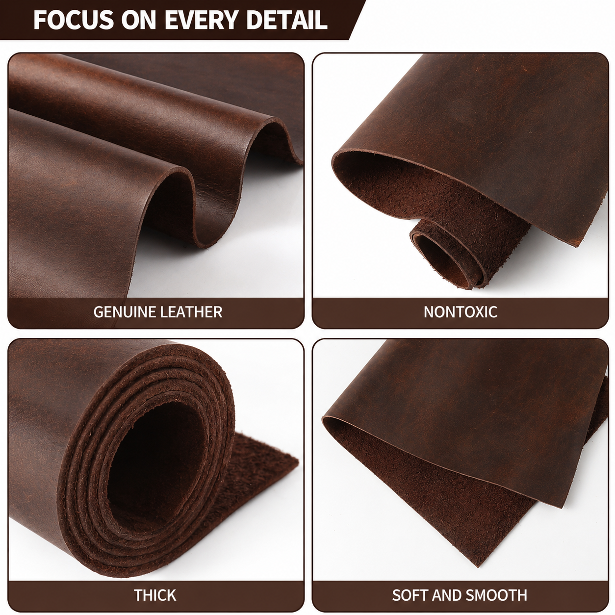 Matte Leather Sheets for Crafts
