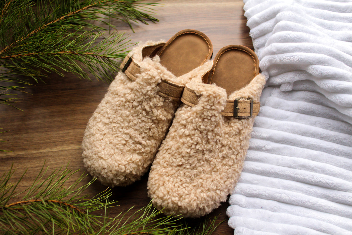 Cozy White Clogs