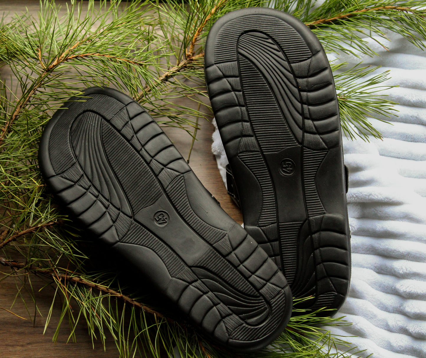 Black Leather Clogs