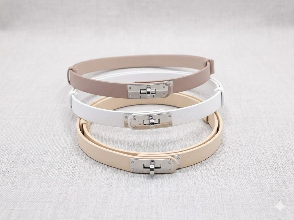 Slim Lock Belt – Silver Buckle
