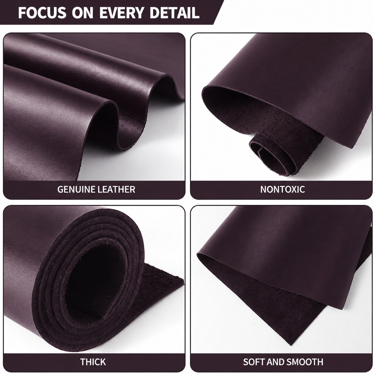 Matte Leather Sheets for Crafts