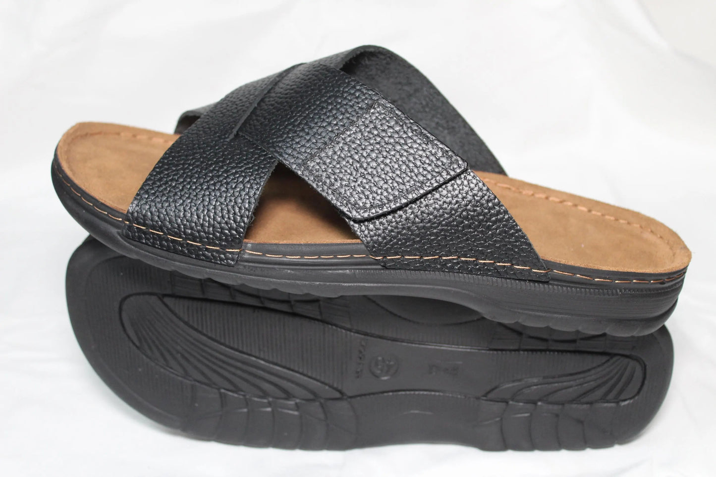 Black Leather Clogs