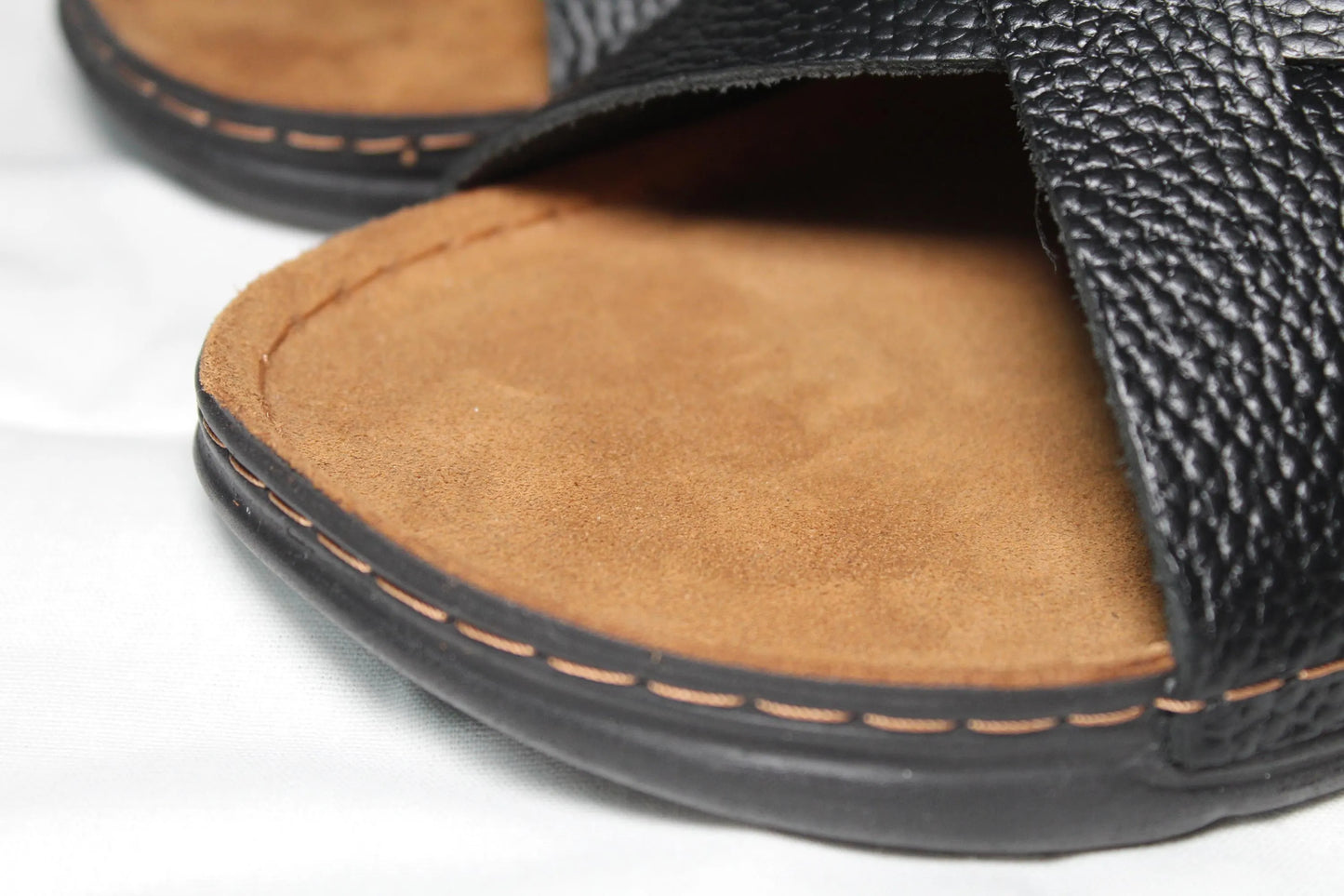 Black Leather Clogs