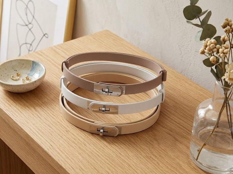Slim Lock Belt – Silver Buckle