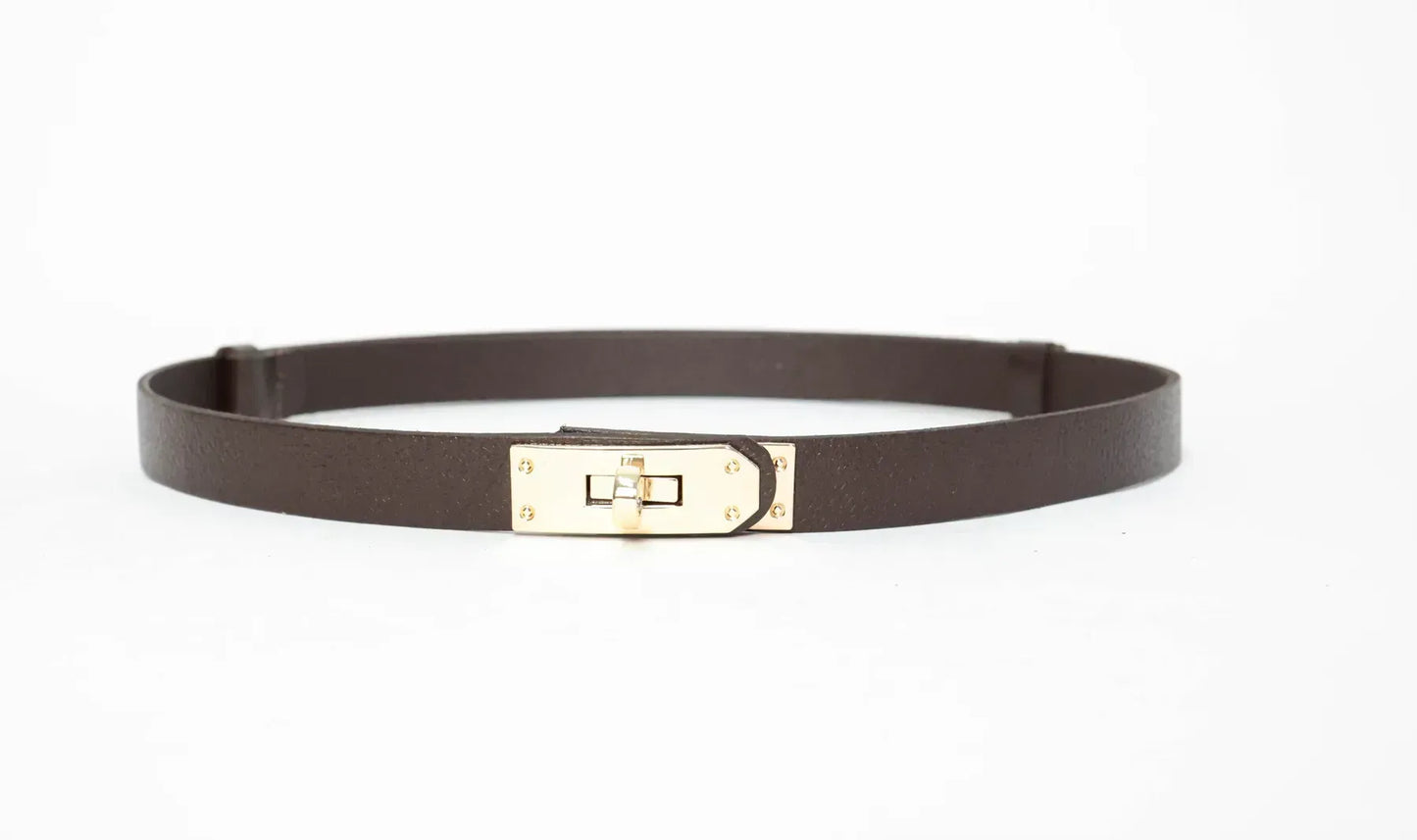 Slim Lock Belt – Gold Buckle